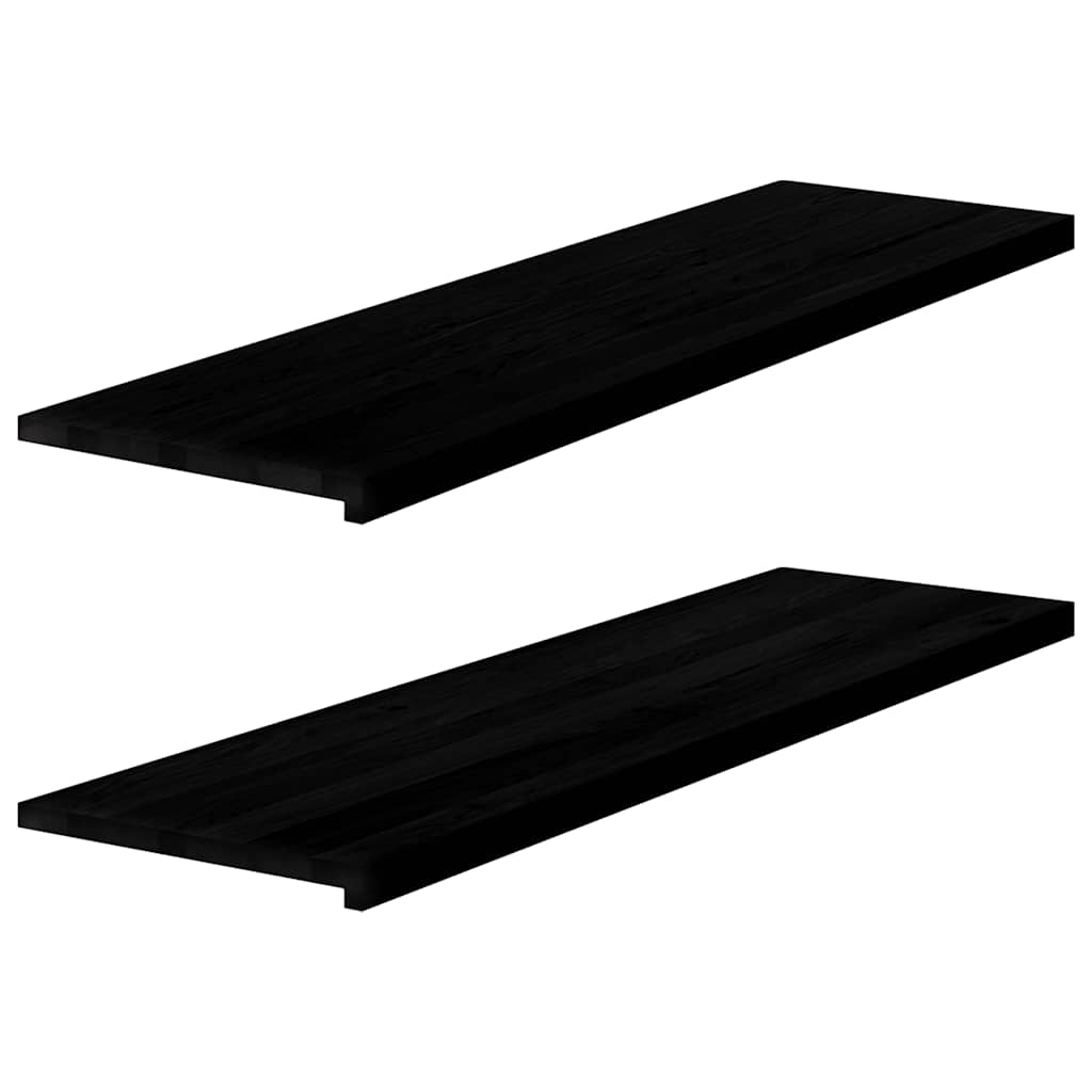 vidaXL Glafuri 2 buc maro închis 140x40x2 cm lemn masiv de stejar vidaXL Glafuri 2 buc maro închis 140x40x2 cm lemn masiv de stejar