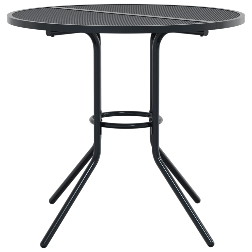 vidaXL Masă terasă rotundă, antracit, Ø80x72,5 cm oțel vopsit electro. vidaXL Masă terasă rotundă, antracit, Ø80x72,5 cm oțel vopsit electro.
