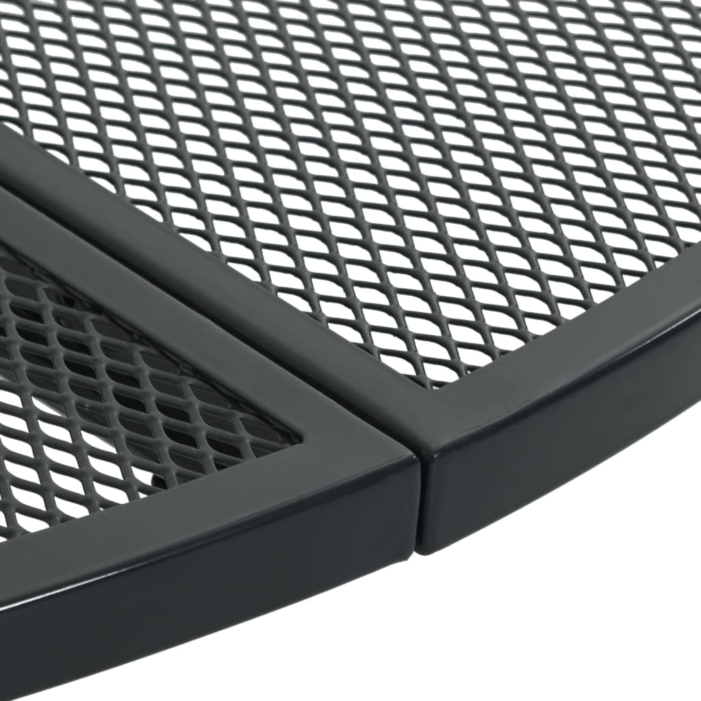 vidaXL Masă terasă rotundă, antracit, Ø80x72,5 cm oțel vopsit electro. vidaXL Masă terasă rotundă, antracit, Ø80x72,5 cm oțel vopsit electro.