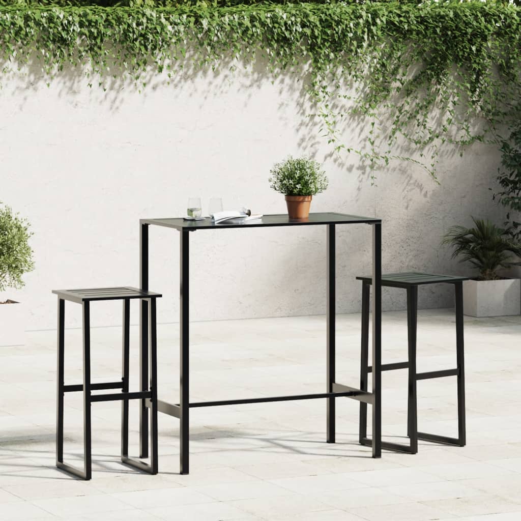 vidaXL Scaune bar, 2 buc. negru 38x38x80 cm oțel vopsit electrostatic vidaXL Scaune bar, 2 buc. negru 38x38x80 cm oțel vopsit electrostatic