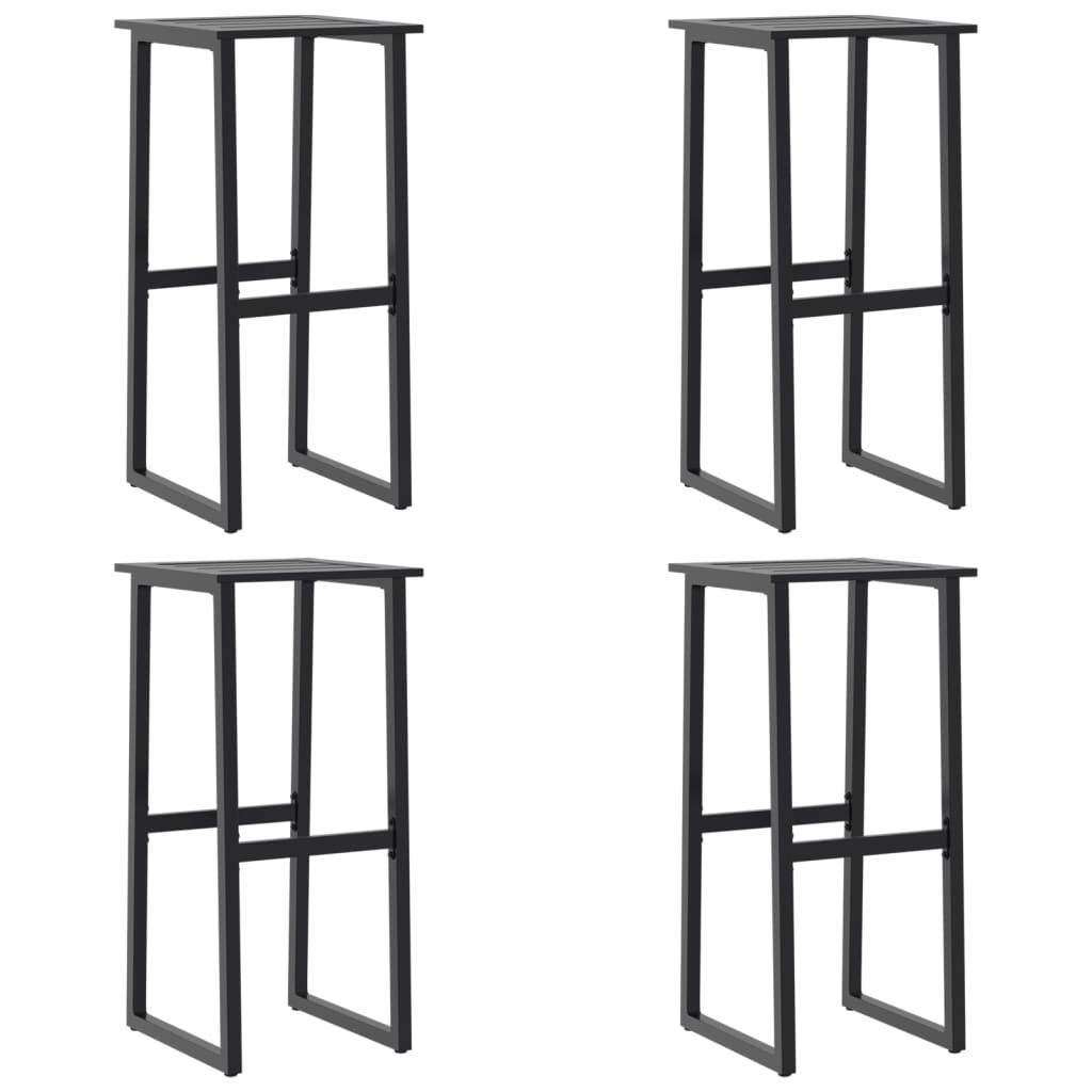 vidaXL Scaune bar 4 buc. negru 38x38x80 cm oțel vopsit electrostatic vidaXL Scaune bar 4 buc. negru 38x38x80 cm oțel vopsit electrostatic