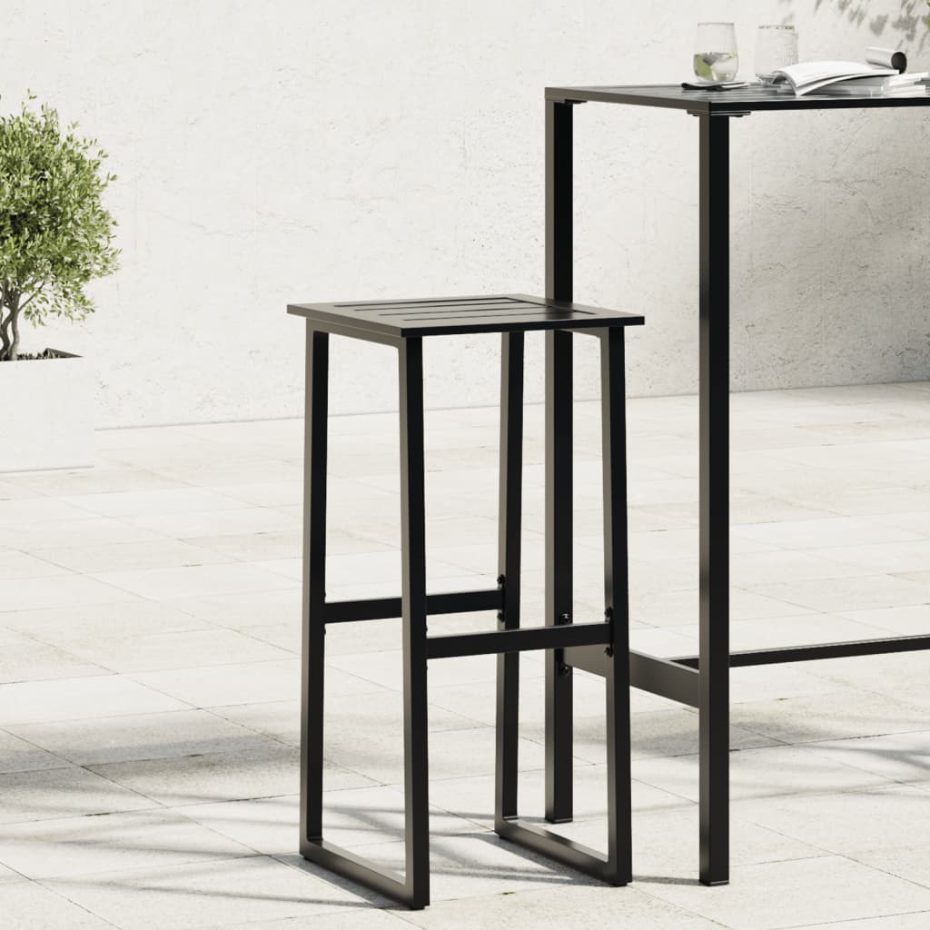 vidaXL Scaune bar 4 buc. negru 38x38x80 cm oțel vopsit electrostatic vidaXL Scaune bar 4 buc. negru 38x38x80 cm oțel vopsit electrostatic