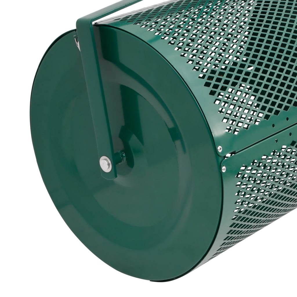 vidaXL Distribuitor de compost, verde, Ø40x60 cm, oțel vidaXL Distribuitor de compost, verde, Ø40x60 cm, oțel
