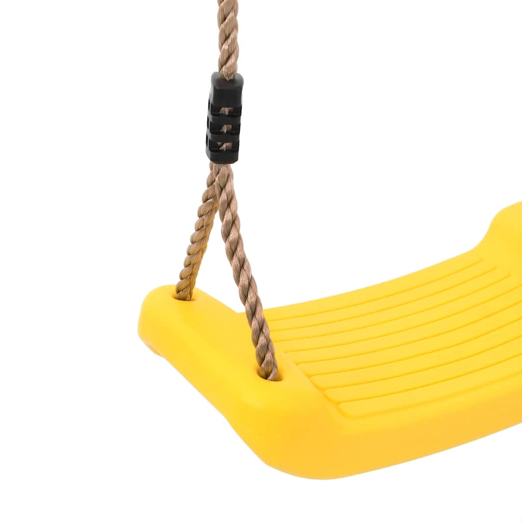 vidaXL Leagăn de exterior pentru copii single, galben, funie reglabilă vidaXL Leagăn de exterior pentru copii single, galben, funie reglabilă