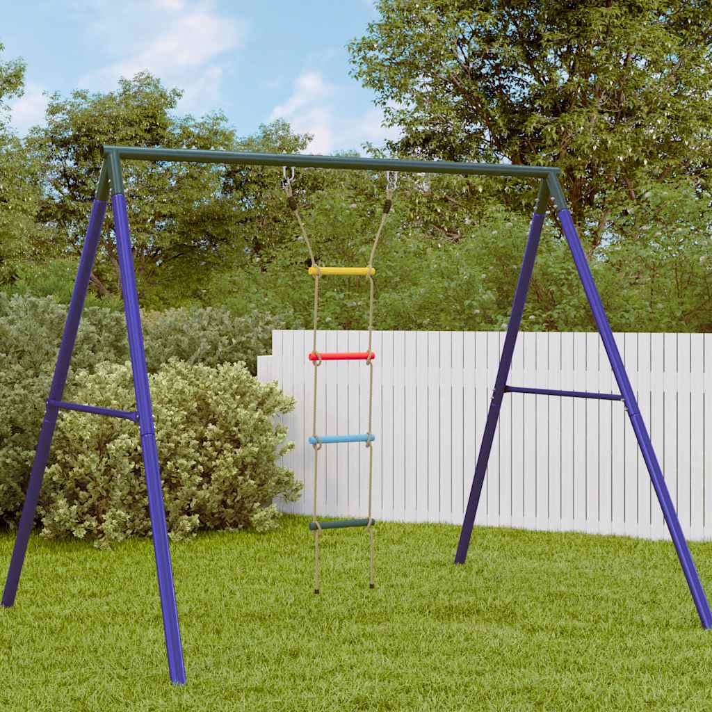 vidaXL Scară din funie pentru copii cu 4 trepte, multicolor vidaXL Scară din funie pentru copii cu 4 trepte, multicolor