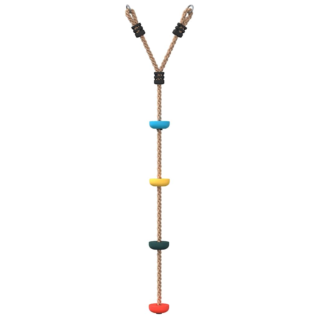vidaXL Leagăn cu funie și disc pentru copii, cu 4 trepte, multicolor vidaXL Leagăn cu funie și disc pentru copii, cu 4 trepte, multicolor