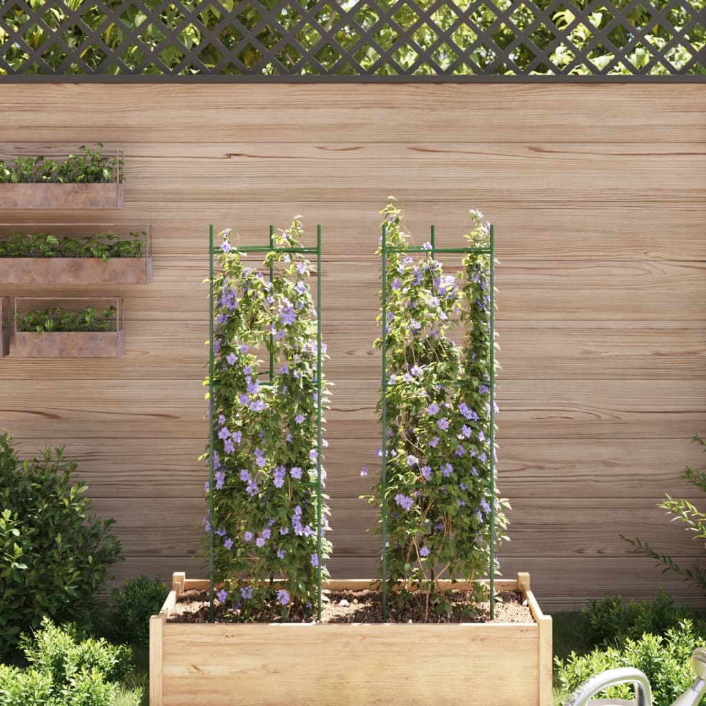 vidaXL Suport pentru roșii, 2 buc., 116 cm, oțel și PP