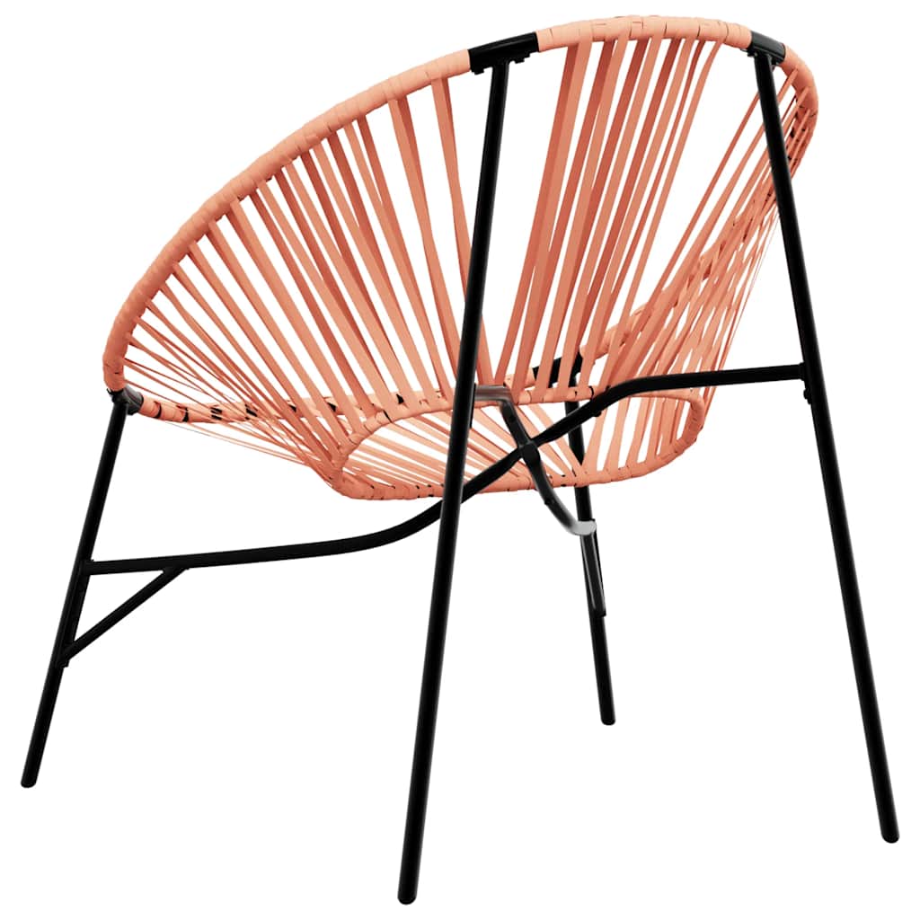 vidaXL Scaun Ou de grădină Negru și Portocaliu Poly Rattan vidaXL Scaun Ou de grădină Negru și Portocaliu Poly Rattan