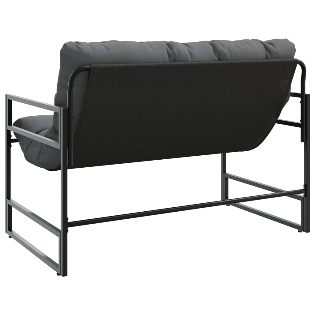 vidaXL Bancă de grădină cu pernă, antracit, 113 cm, oțel vidaXL Bancă de grădină cu pernă, antracit, 113 cm, oțel