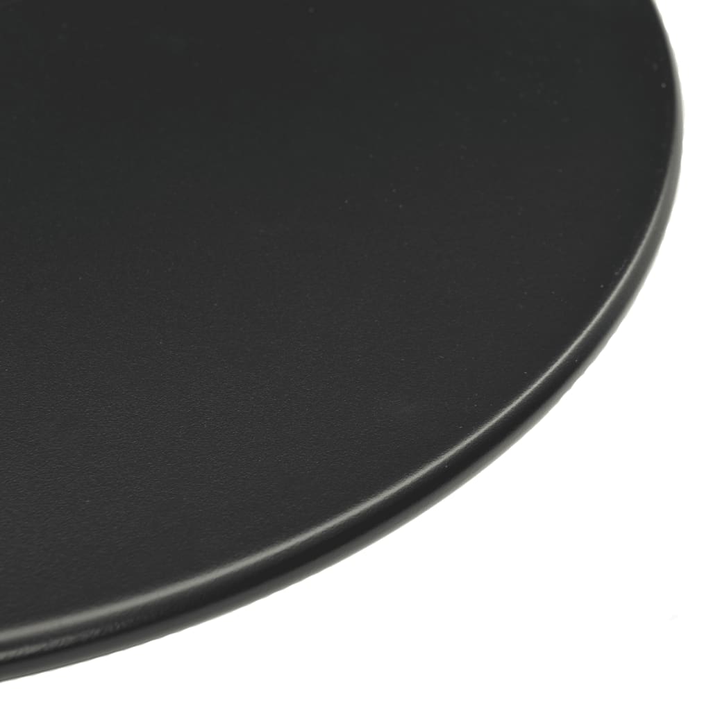vidaXL Masă de grădină rotundă, negru, Ø60x105 cm, oțel vidaXL Masă de grădină rotundă, negru, Ø60x105 cm, oțel