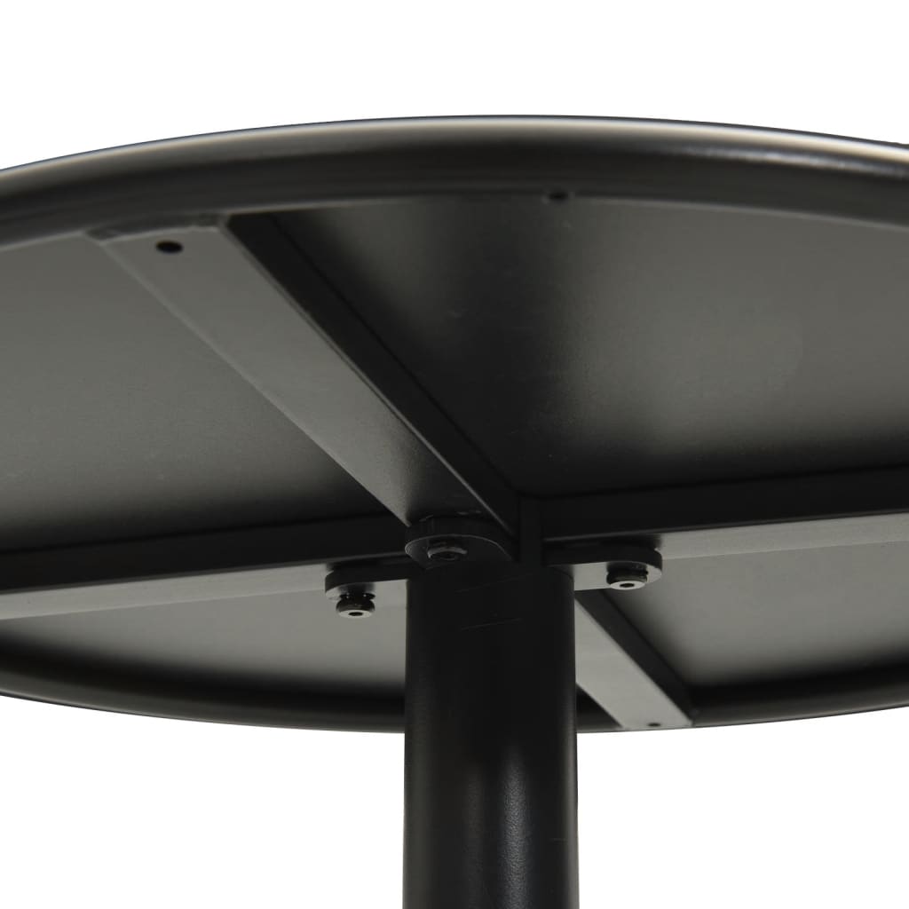vidaXL Masă de grădină rotundă, negru, Ø60x105 cm, oțel vidaXL Masă de grădină rotundă, negru, Ø60x105 cm, oțel