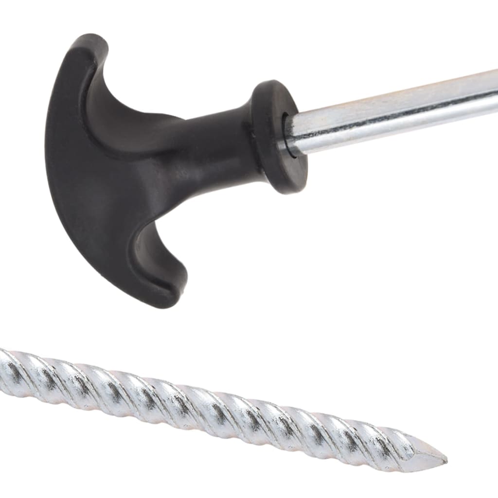 vidaXL Țăruși de cort, 24 buc., 17 cm, Ø7 mm, oțel galvanizat
