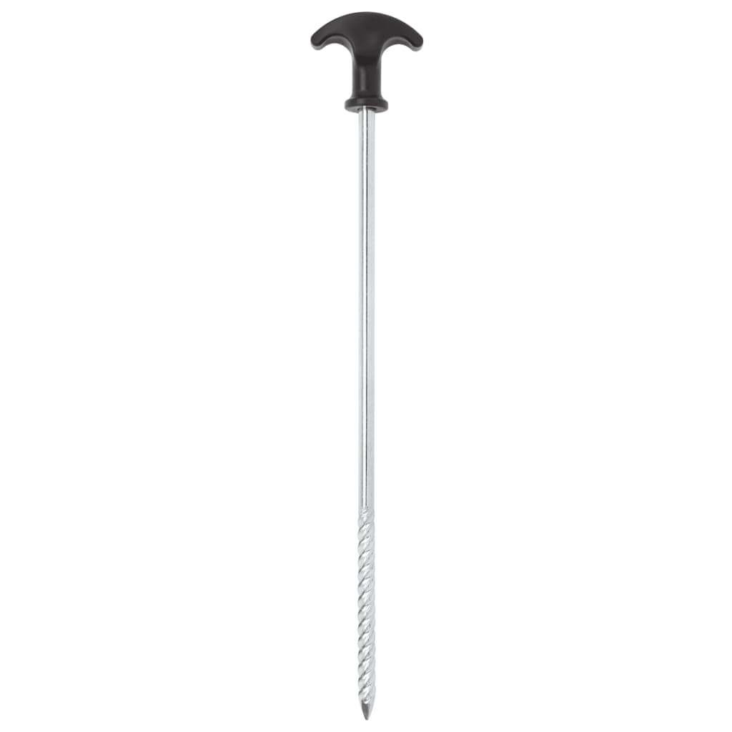 vidaXL Țăruși de cort, 12 buc., 30 cm, Ø7 mm, oțel galvanizat