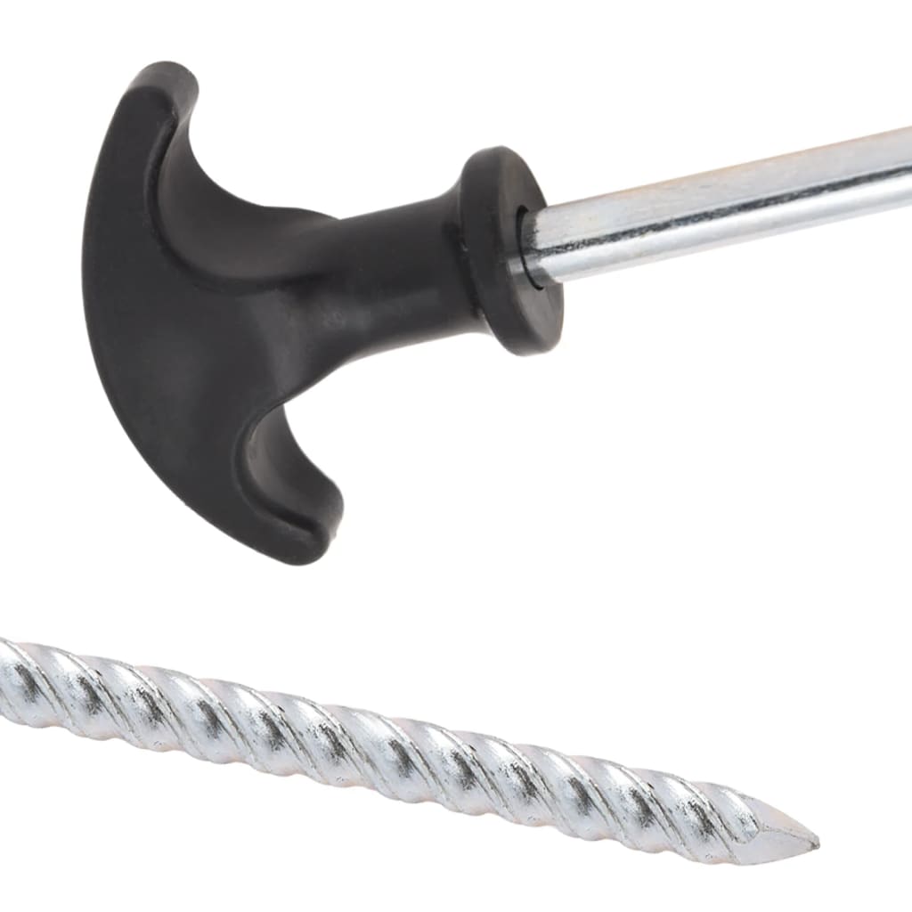 vidaXL Țăruși de cort, 12 buc., 30 cm, Ø7 mm, oțel galvanizat