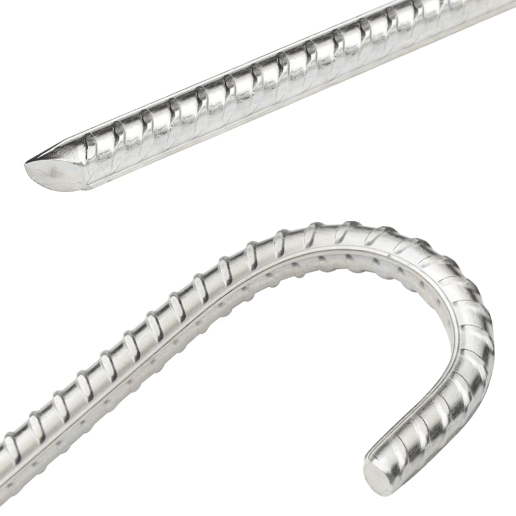 vidaXL Țăruși de cort, 6 buc., 37 cm, Ø10 mm, oțel galvanizat vidaXL Țăruși de cort, 6 buc., 37 cm, Ø10 mm, oțel galvanizat