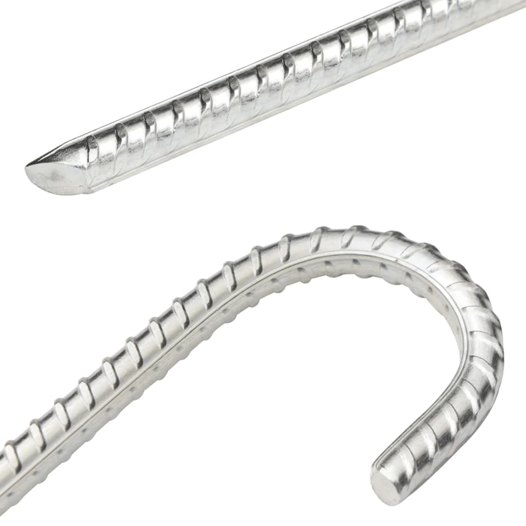 vidaXL Țăruși de cort, 12 buc., 37 cm, Ø10 mm, oțel galvanizat