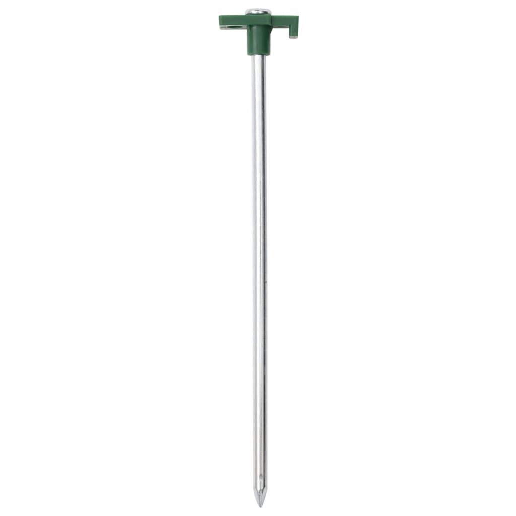 vidaXL Țăruși de cort, 12 buc., 25 cm, 7 mm, oțel galvanizat și PP