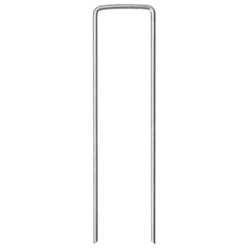vidaXL Țăruși de pământ în formă de U 25 buc. 15x3,5cm oțel galvanizat vidaXL Țăruși de pământ în formă de U 25 buc. 15x3,5cm oțel galvanizat