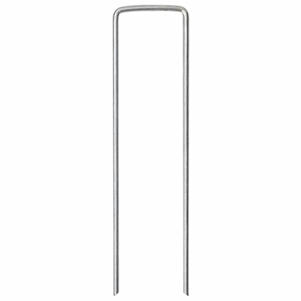 vidaXL Țăruși de pământ în formă de U 50 buc. 15x3,5cm oțel galvanizat vidaXL Țăruși de pământ în formă de U 50 buc. 15x3,5cm oțel galvanizat