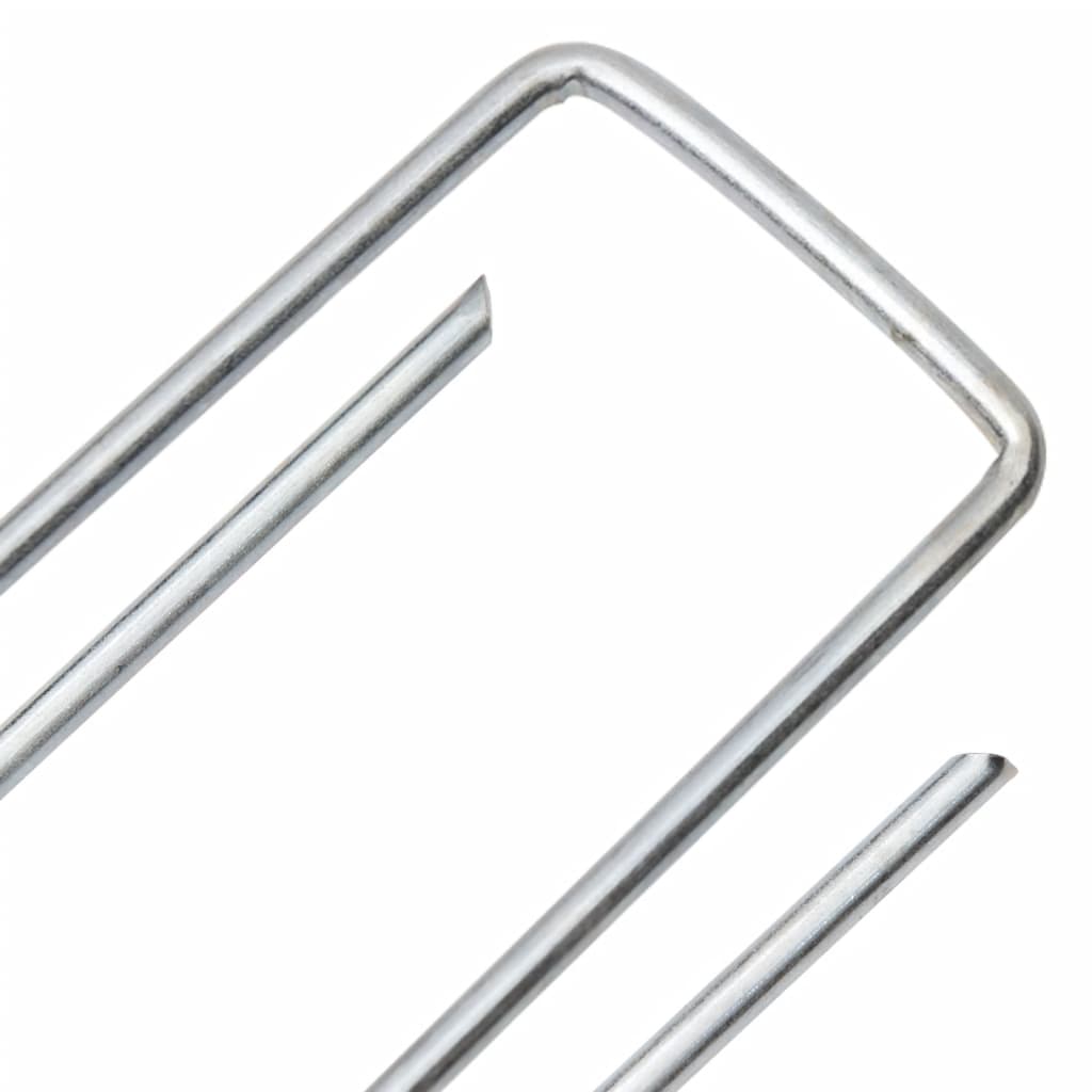 vidaXL Țăruși de pământ în formă de U 50 buc. 15x3,5cm oțel galvanizat vidaXL Țăruși de pământ în formă de U 50 buc. 15x3,5cm oțel galvanizat