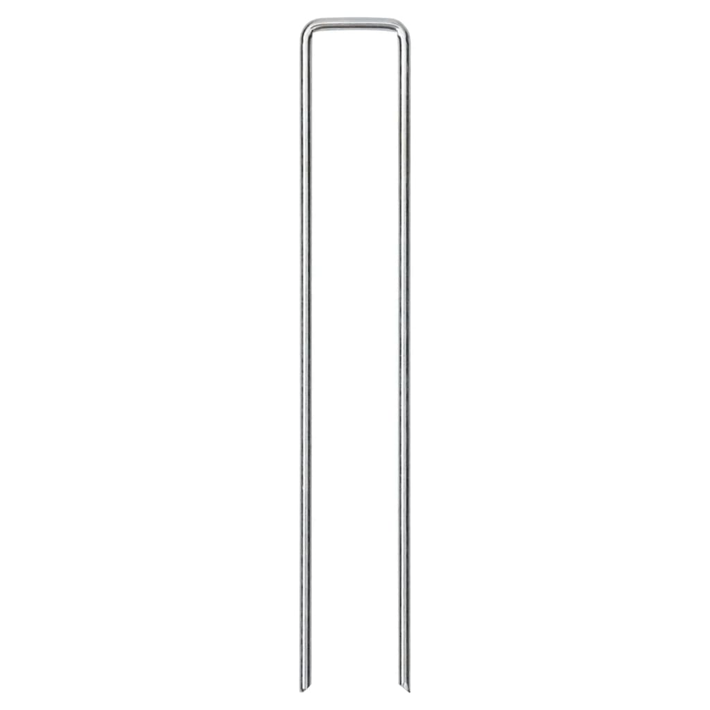 vidaXL Țăruși de pământ în formă de U 25 buc. 20x4 cm oțel galvanizat vidaXL Țăruși de pământ în formă de U 25 buc. 20x4 cm oțel galvanizat