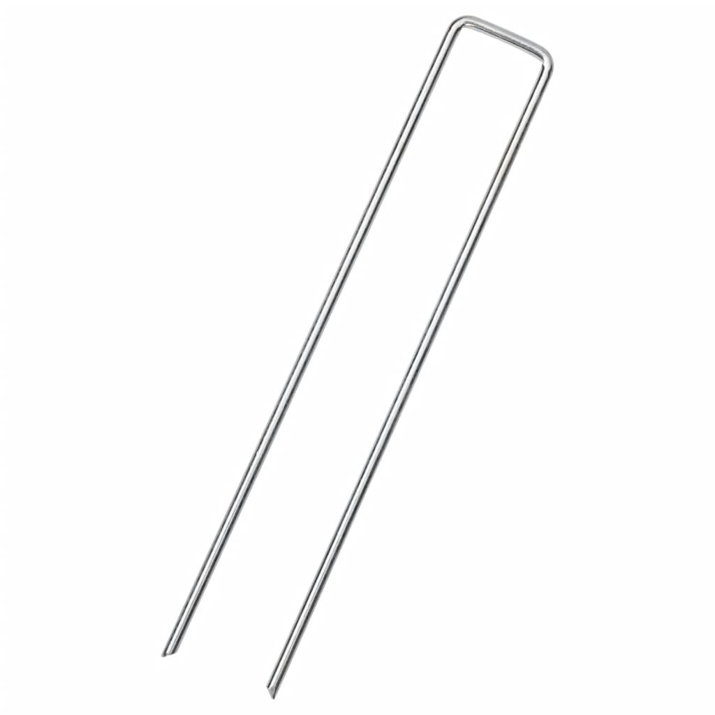 vidaXL Țăruși de pământ în formă de U 50 buc. 20x4 cm oțel galvanizat vidaXL Țăruși de pământ în formă de U 50 buc. 20x4 cm oțel galvanizat