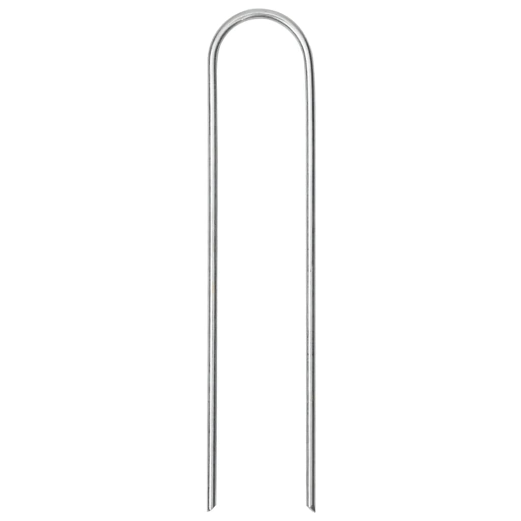 vidaXL Țăruși de pământ în formă de U 25 buc. 15x3,5cm oțel galvanizat vidaXL Țăruși de pământ în formă de U 25 buc. 15x3,5cm oțel galvanizat