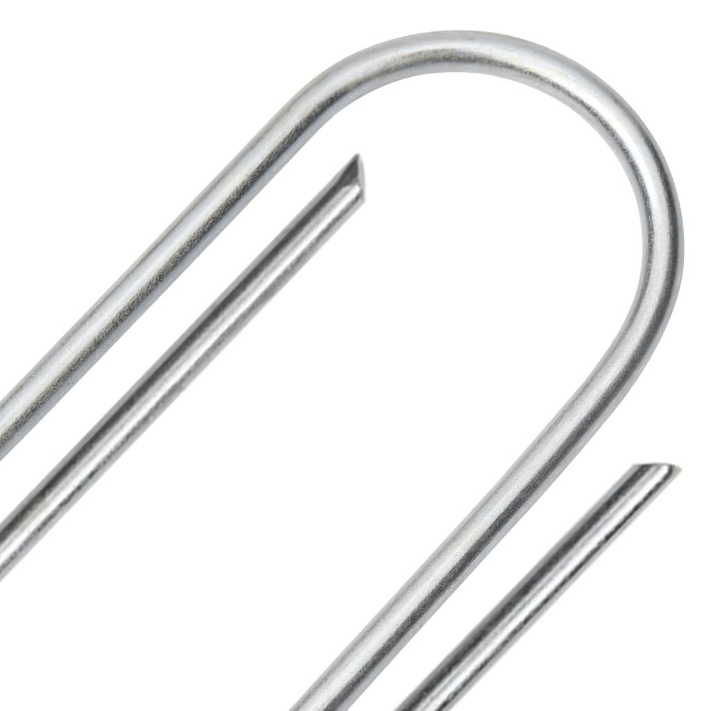 vidaXL Țăruși de pământ în formă de U 25 buc. 15x3,5cm oțel galvanizat vidaXL Țăruși de pământ în formă de U 25 buc. 15x3,5cm oțel galvanizat
