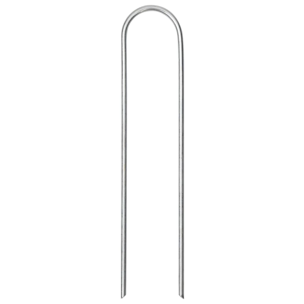 vidaXL Țăruși de pământ în formă de U 50 buc. 15x3,5cm oțel galvanizat vidaXL Țăruși de pământ în formă de U 50 buc. 15x3,5cm oțel galvanizat