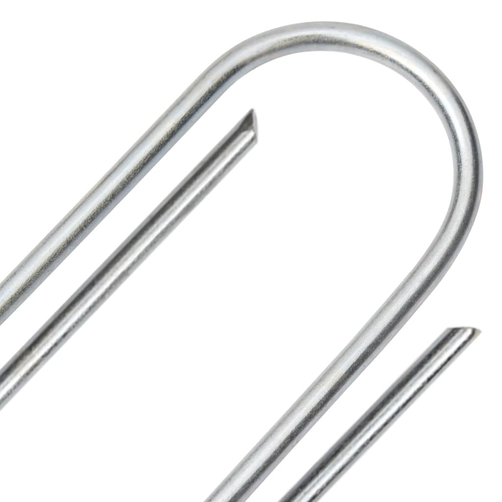 vidaXL Țăruși de pământ în formă de U 50 buc. 15x3,5cm oțel galvanizat vidaXL Țăruși de pământ în formă de U 50 buc. 15x3,5cm oțel galvanizat