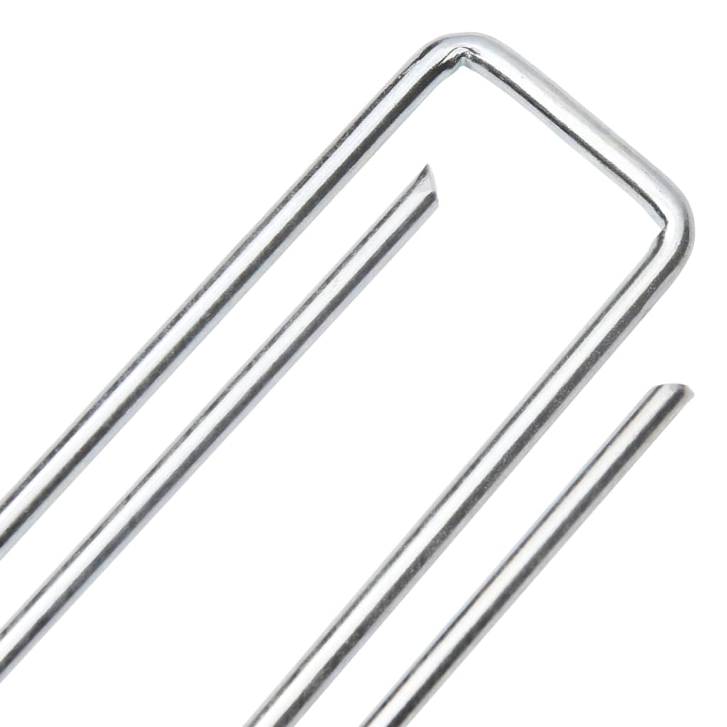 vidaXL Țăruși de pământ în formă de U 50 buc. 20x3,5cm oțel galvanizat vidaXL Țăruși de pământ în formă de U 50 buc. 20x3,5cm oțel galvanizat