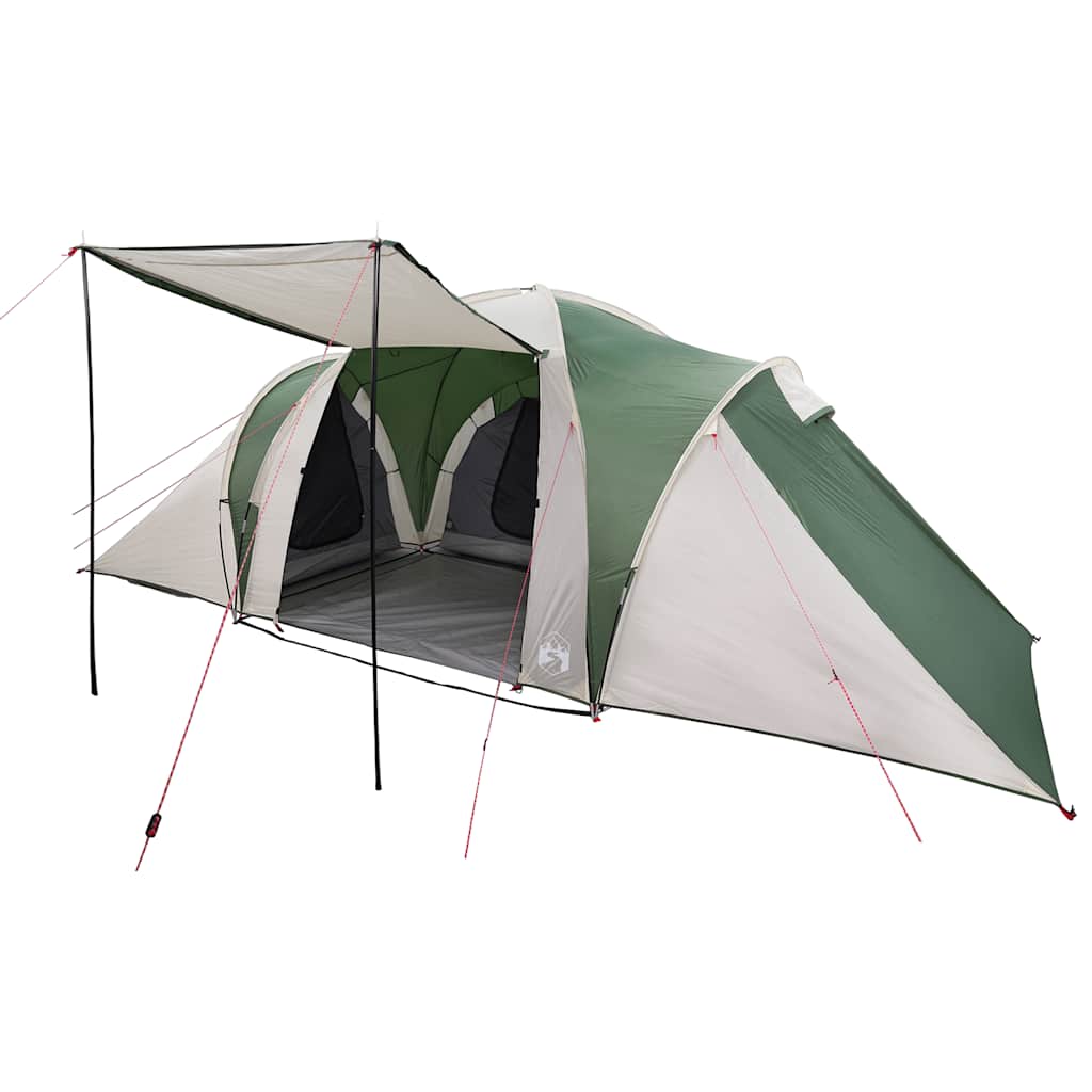 vidaXL Cort de camping cupolă pentru 6 persoane, verde, impermeabil