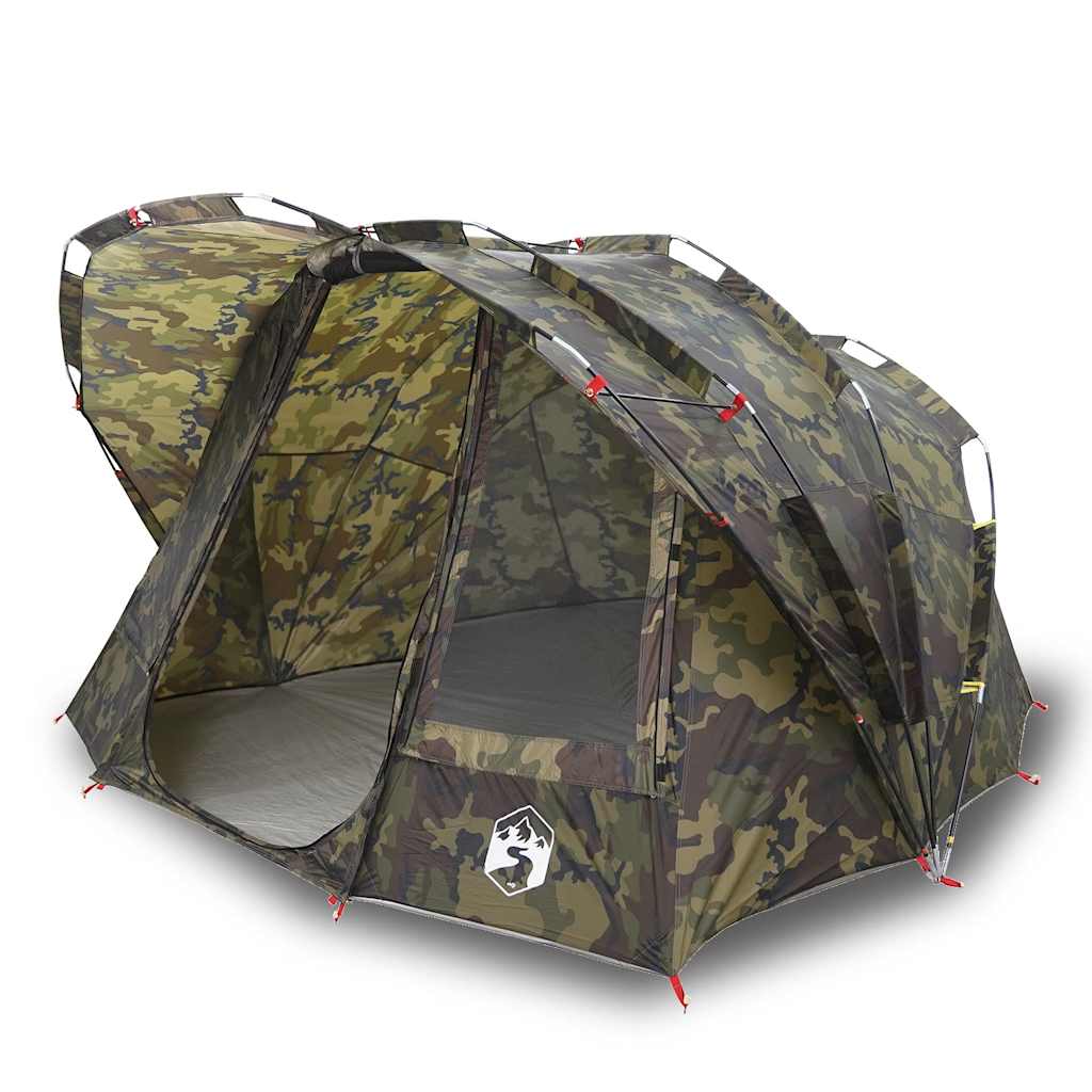 vidaXL Cort de pescuit pentru 5 persoane, camuflaj, impermeabil