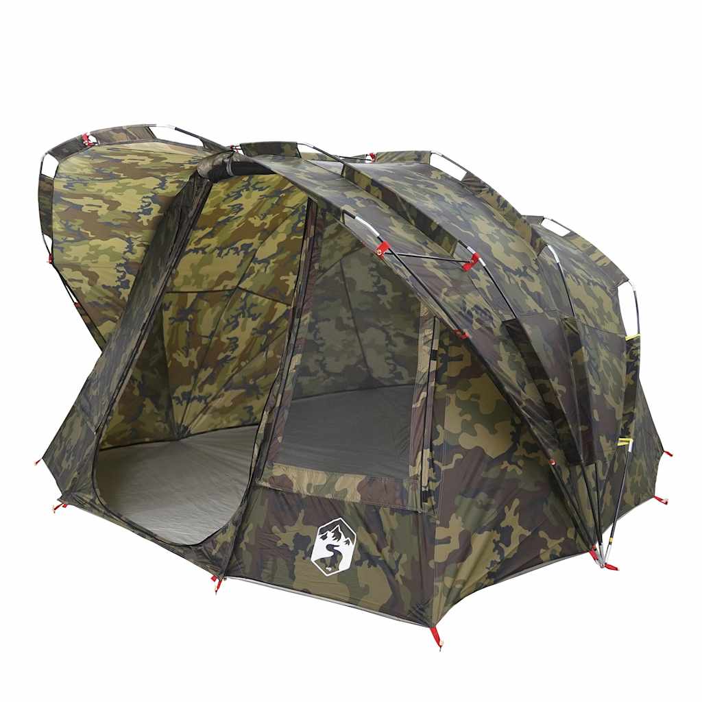 vidaXL Cort de pescuit pentru 5 persoane, camuflaj, impermeabil