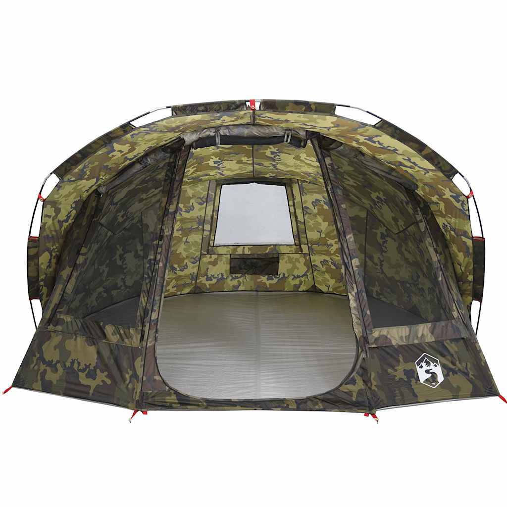 vidaXL Cort de pescuit pentru 5 persoane, camuflaj, impermeabil
