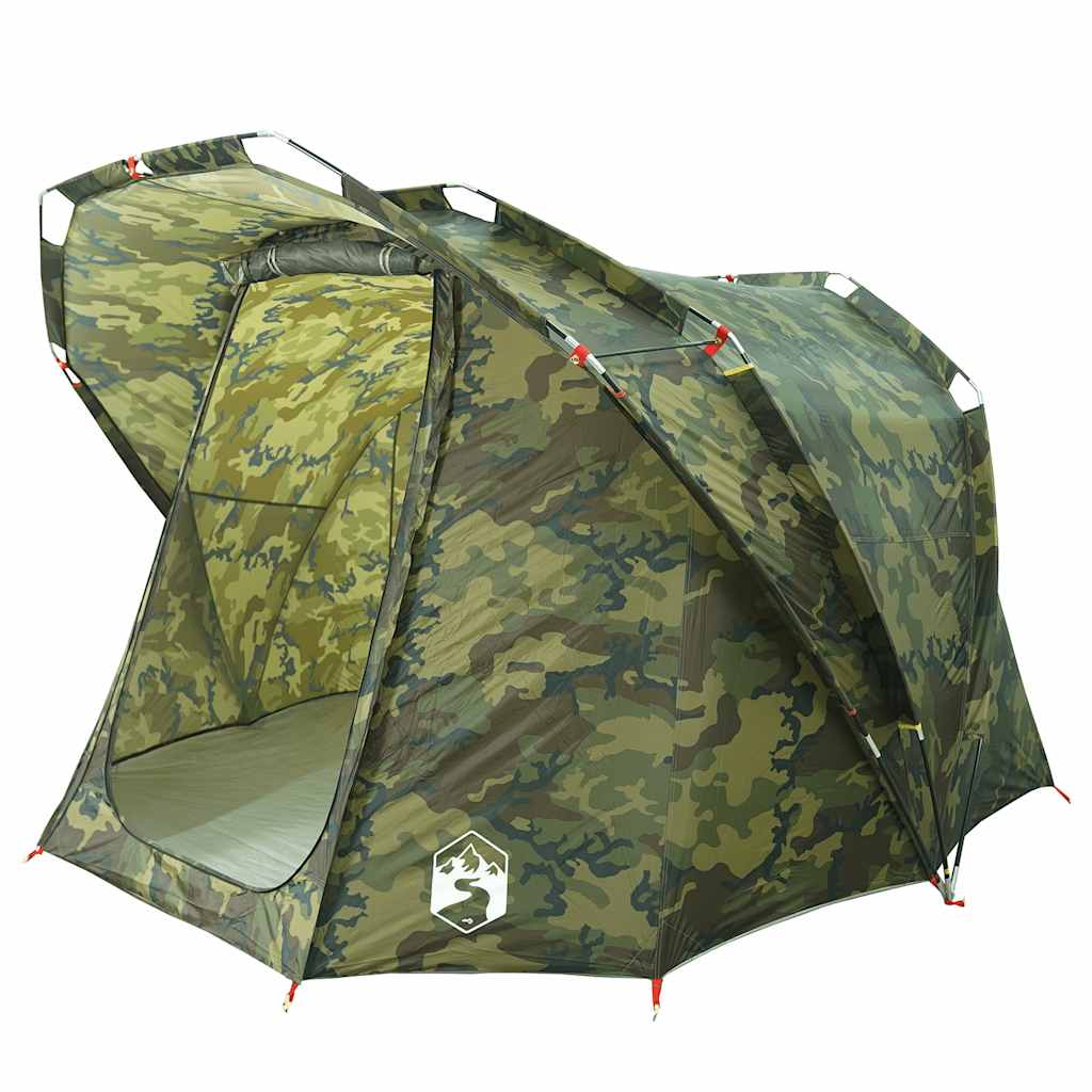 vidaXL Cort de pescuit pentru 4 persoane, camuflaj, impermeabil