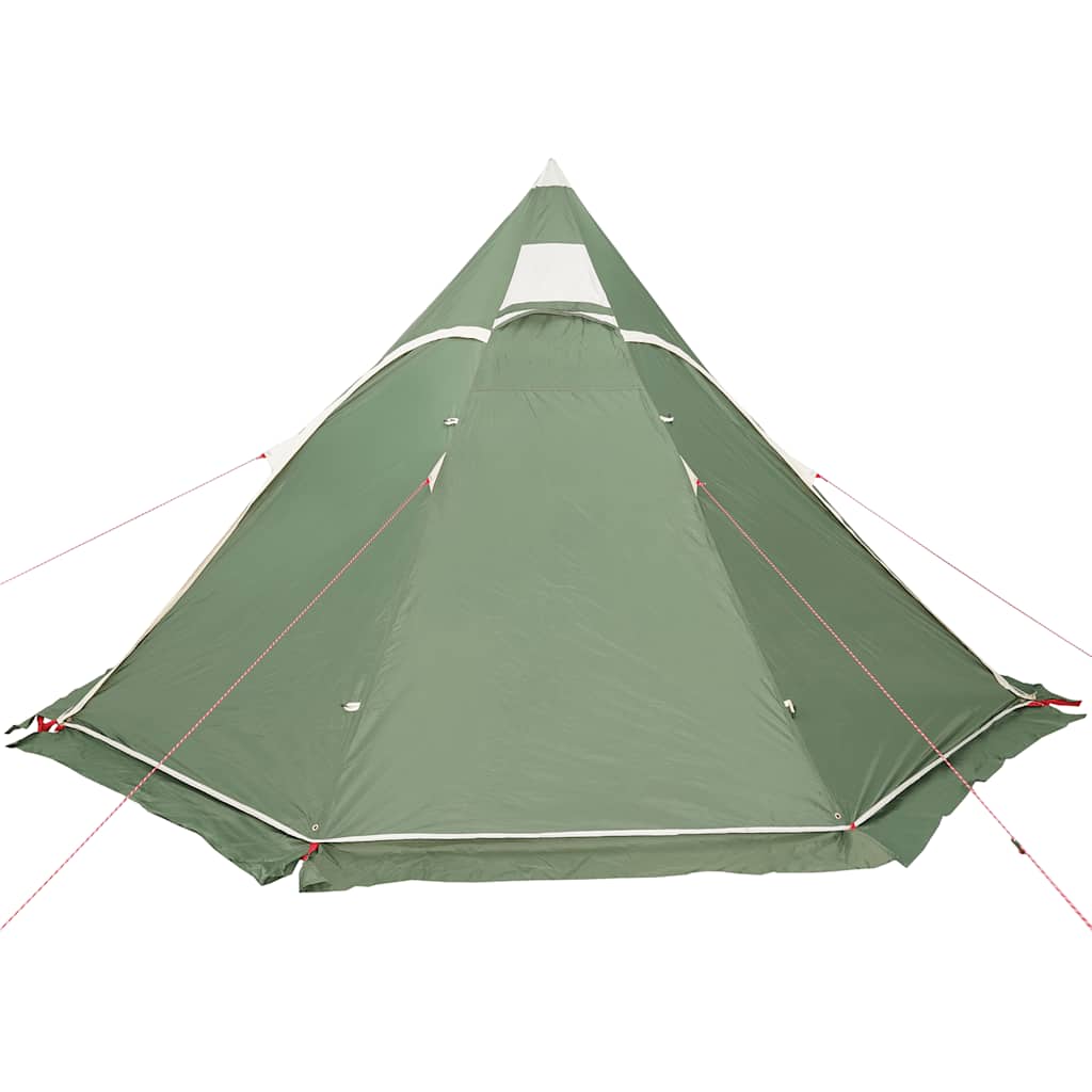 vidaXL Cort de camping tipi pentru 5 persoane, verde, impermeabil