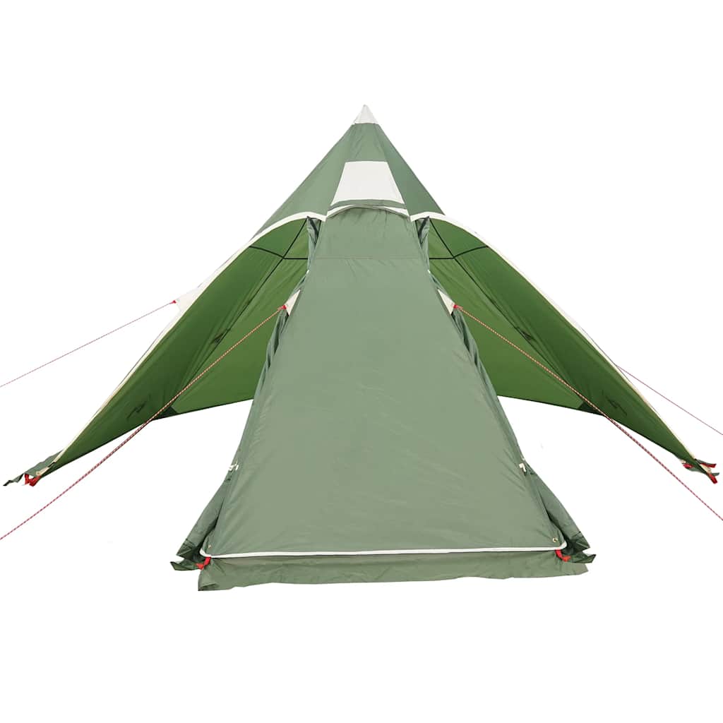 vidaXL Cort de camping tipi pentru 5 persoane, verde, impermeabil