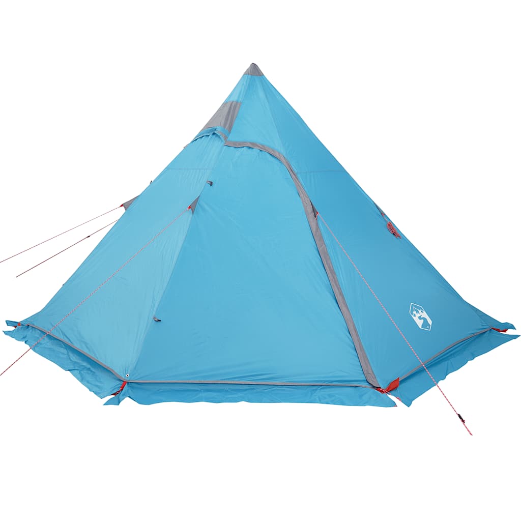 vidaXL Cort de camping tipi pentru 5 persoane, albastru, impermeabil