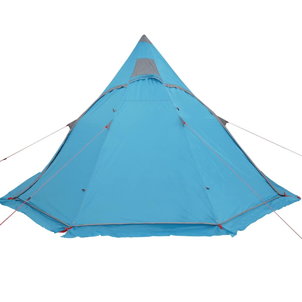 vidaXL Cort de camping tipi pentru 5 persoane, albastru, impermeabil