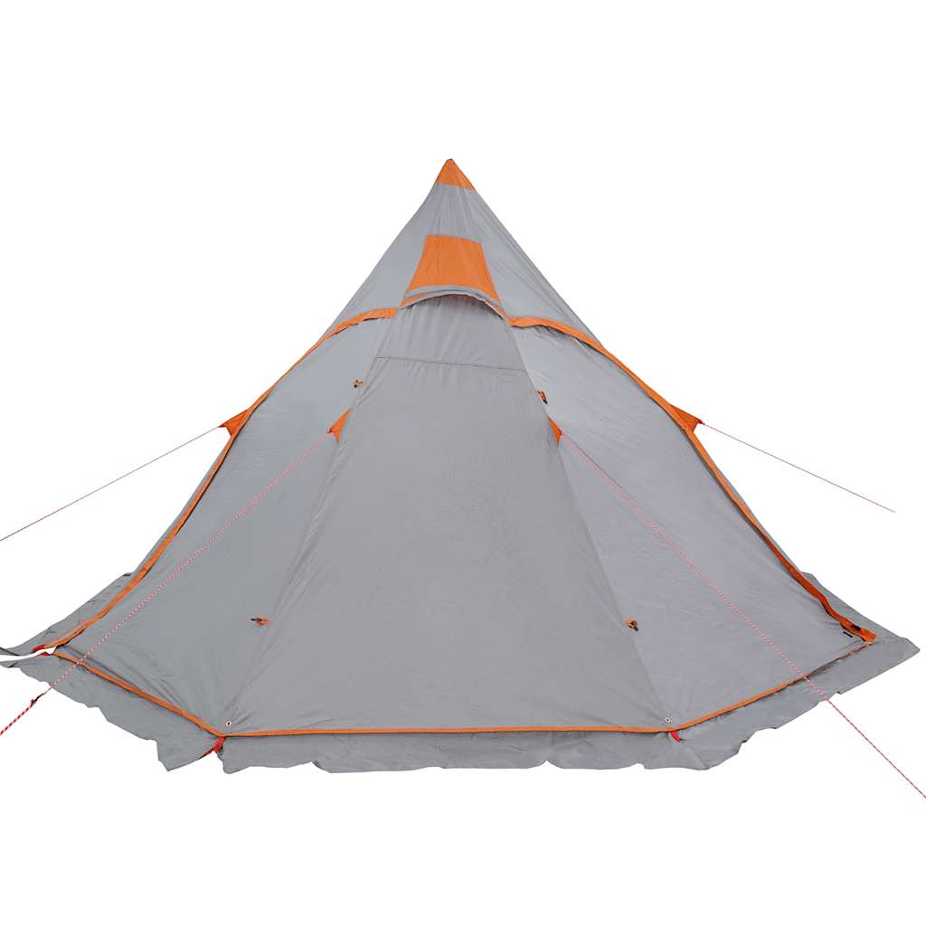 vidaXL Cort de camping tipi pentru 5 persoană, gri, impermeabil