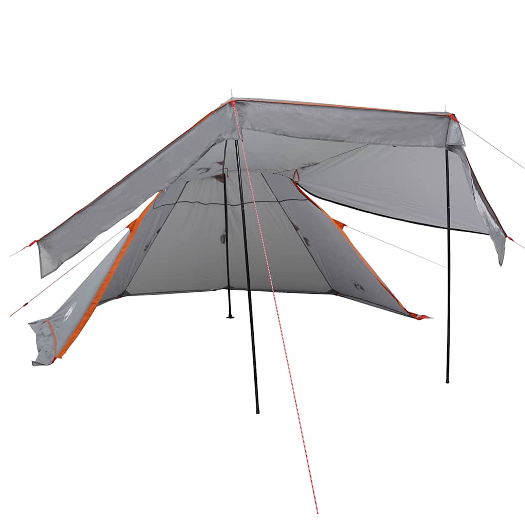 vidaXL Cort de camping tipi pentru 5 persoană, gri, impermeabil