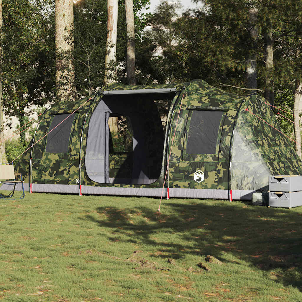 vidaXL Cort de camping tunel pentru 4 persoane, camuflaj, impermeabil vidaXL Cort de camping tunel pentru 4 persoane, camuflaj, impermeabil