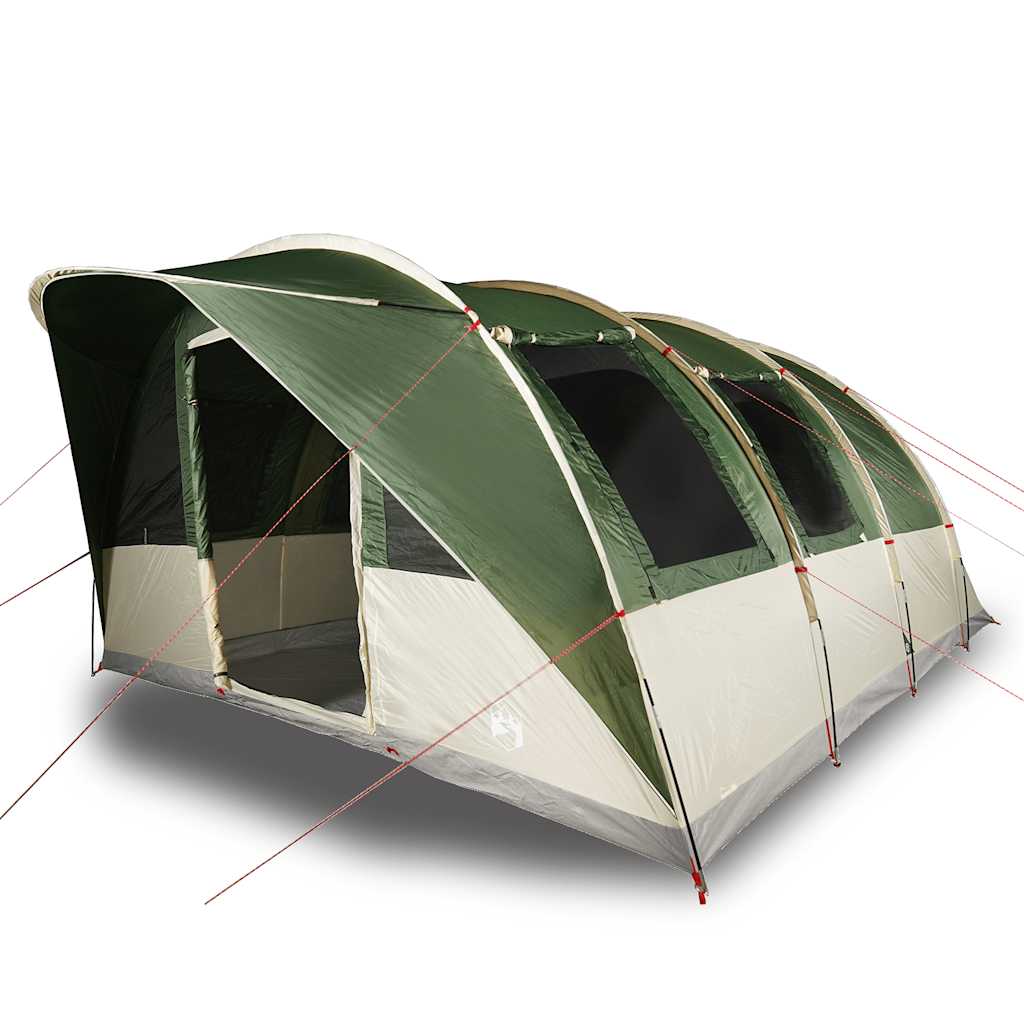 vidaXL Cort de camping tunel pentru 5 persoane, verde, impermeabil