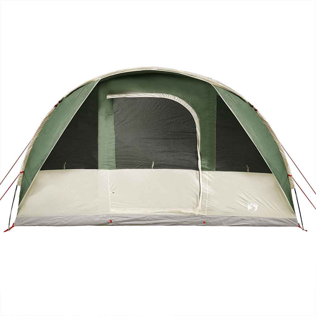 vidaXL Cort de camping tunel pentru 5 persoane, verde, impermeabil