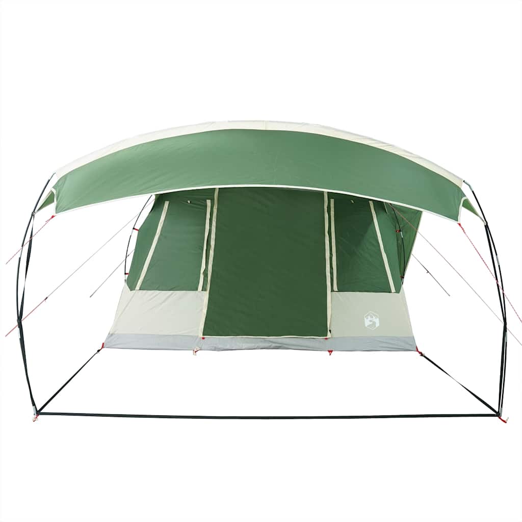 vidaXL Cort de camping tunel pentru 5 persoane, verde, impermeabil