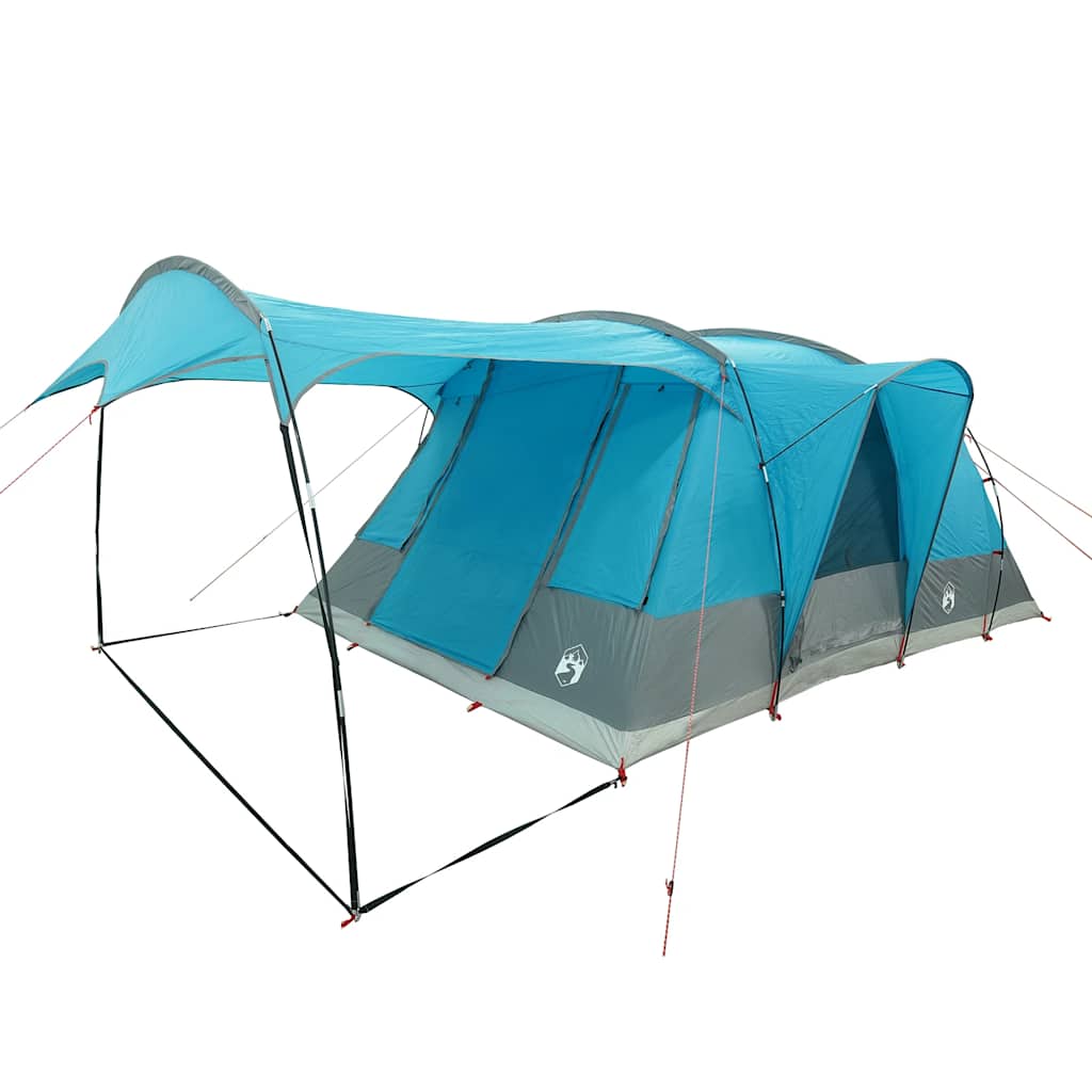 vidaXL Cort de camping pentru 5 persoane, albastru, impermeabil