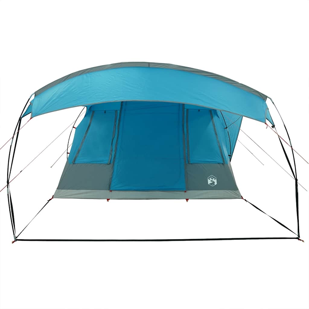 vidaXL Cort de camping pentru 5 persoane, albastru, impermeabil