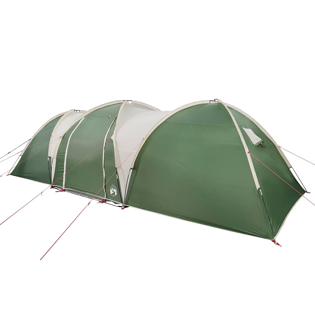 vidaXL Cort de camping cupolă pentru 8 persoane, verde, impermeabil