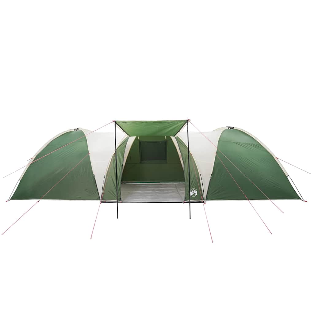 vidaXL Cort de camping cupolă pentru 8 persoane, verde, impermeabil